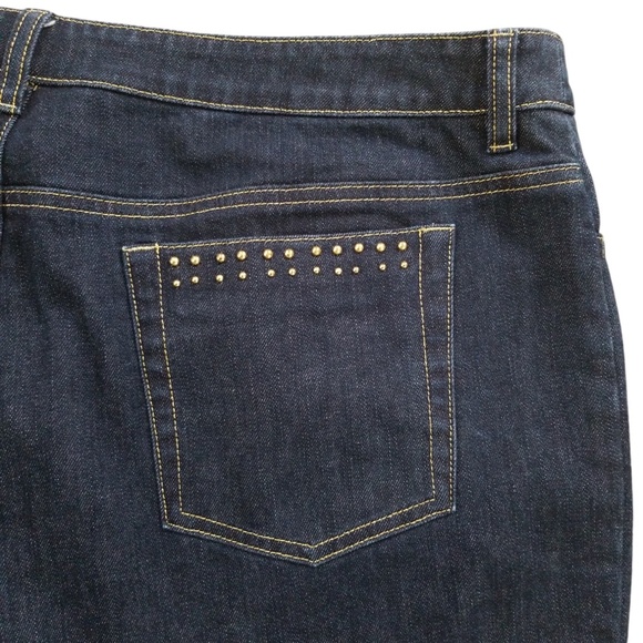 Jones New York Signature Women's Embellished Stretch Bootcut Jeans Size 16 - Picture 7 of 11